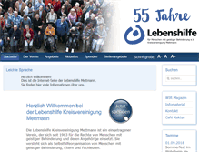 Tablet Screenshot of lebenshilfe-mettmann.de